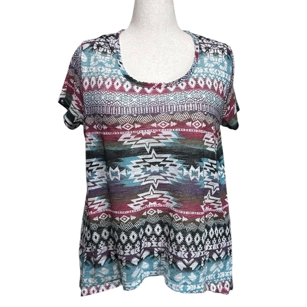 CATO Aztec Print Blouse Size XL